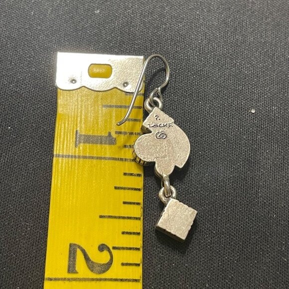 Patricia Locke Silver-Tone Drop Crystal Handmade Earrings - Picture 2 of 4